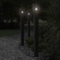vidaXL Wegeleuchten 3 Stk. Schwarz 110 cm Edelstahl vidaXL Wegeleuchten 3 Stk. Schwarz 110 cm Edelstahl