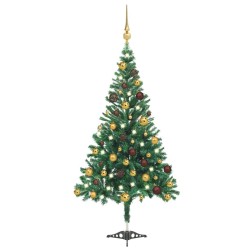 Künstlicher Weihnachtsbaum mit LEDs & Kugeln 120 cm 230 Äste