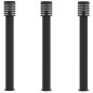 vidaXL Wegeleuchten 3 Stk. Schwarz 110 cm Edelstahl vidaXL Wegeleuchten 3 Stk. Schwarz 110 cm Edelstahl