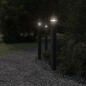 vidaXL Wegeleuchten 3 Stk. Schwarz 110 cm Aluminium vidaXL Wegeleuchten 3 Stk. Schwarz 110 cm Aluminium