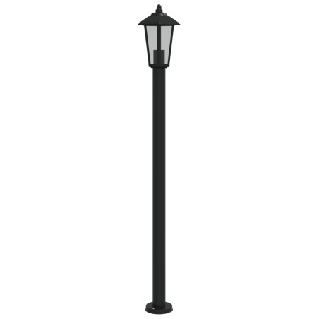 vidaXL Wegeleuchte Schwarz 120 cm Edelstahl