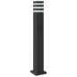 vidaXL Wegeleuchten mit Steckdose 3 Stk. Schwarz 80 cm Aluminium vidaXL Wegeleuchten mit Steckdose 3 Stk. Schwarz 80 cm Aluminium