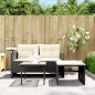 vidaXL 3-tlg. Garten-Sofagarnitur mit Kissen Schwarz Poly Rattan vidaXL 3-tlg. Garten-Sofagarnitur mit Kissen Schwarz Poly Rattan