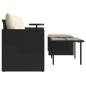 vidaXL 3-tlg. Garten-Sofagarnitur mit Kissen Schwarz Poly Rattan vidaXL 3-tlg. Garten-Sofagarnitur mit Kissen Schwarz Poly Rattan