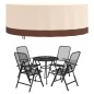 vidaXL Gartenmöbel-Abdeckung Rund Beige Ø 244x71 cm 600D Oxford vidaXL Gartenmöbel-Abdeckung Rund Beige Ø 244x71 cm 600D Oxford