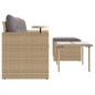 vidaXL 3-tlg. Garten-Sofagarnitur mit Kissen Beige Poly Rattan vidaXL 3-tlg. Garten-Sofagarnitur mit Kissen Beige Poly Rattan