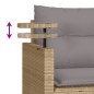 vidaXL 3-tlg. Garten-Sofagarnitur mit Kissen Beige Poly Rattan vidaXL 3-tlg. Garten-Sofagarnitur mit Kissen Beige Poly Rattan