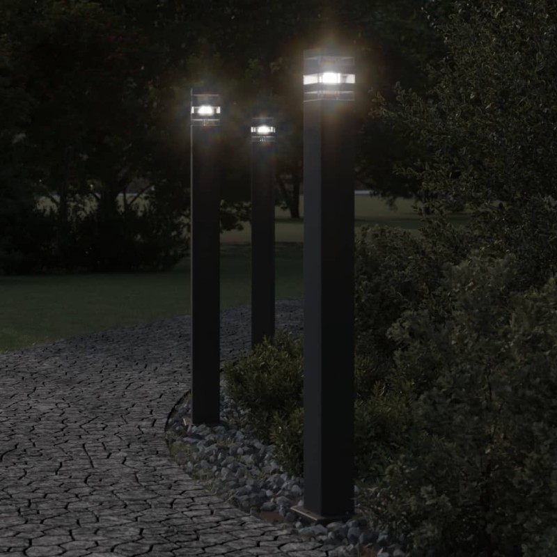vidaXL Wegeleuchte mit Bewegungsmelder Schwarz 110 cm Aluminium vidaXL Wegeleuchte mit Bewegungsmelder Schwarz 110 cm Aluminium