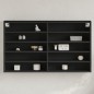 vidaXL Vitrinenschrank Schwarz 100x15x58 cm Holzwerkstoff vidaXL Vitrinenschrank Schwarz 100x15x58 cm Holzwerkstoff