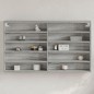 vidaXL Vitrinenschrank Grau Sonoma 100x15x58 cm Holzwerkstoff vidaXL Vitrinenschrank Grau Sonoma 100x15x58 cm Holzwerkstoff