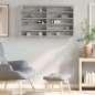 vidaXL Vitrinenschrank Grau Sonoma 100x15x58 cm Holzwerkstoff vidaXL Vitrinenschrank Grau Sonoma 100x15x58 cm Holzwerkstoff