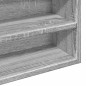 vidaXL Vitrinenschrank Grau Sonoma 100x15x58 cm Holzwerkstoff vidaXL Vitrinenschrank Grau Sonoma 100x15x58 cm Holzwerkstoff