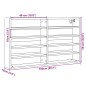 vidaXL Vitrinenschrank Grau Sonoma 100x15x58 cm Holzwerkstoff vidaXL Vitrinenschrank Grau Sonoma 100x15x58 cm Holzwerkstoff