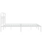 vidaXL Bettgestell mit Kopfteil Metall Weiß 135x190 cm vidaXL Bettgestell mit Kopfteil Metall Weiß 135x190 cm