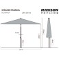 Madison Sonnenschirm Moraira 230x230 cm Ecru Madison Sonnenschirm Moraira 230x230 cm Ecru
