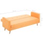 vidaXL Sofa Stoff Orange vidaXL Sofa Stoff Orange