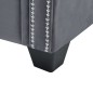 vidaXL Chesterfield-Sofa L-Form Samtbezug 199x142x72 cm Grau vidaXL Chesterfield-Sofa L-Form Samtbezug 199x142x72 cm Grau