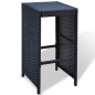 vidaXL 7-tlg. Gartenbar-Set mit Auflagen Poly Rattan Schwarz vidaXL 7-tlg. Gartenbar-Set mit Auflagen Poly Rattan Schwarz
