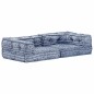 vidaXL 2-Sitzer Modularer Pouf Indigo Stoff vidaXL 2-Sitzer Modularer Pouf Indigo Stoff