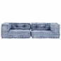 vidaXL 2-Sitzer Modularer Pouf Indigo Stoff vidaXL 2-Sitzer Modularer Pouf Indigo Stoff