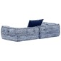 vidaXL 2-Sitzer Modularer Pouf Indigo Stoff vidaXL 2-Sitzer Modularer Pouf Indigo Stoff