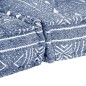 vidaXL 2-Sitzer Modularer Pouf Indigo Stoff vidaXL 2-Sitzer Modularer Pouf Indigo Stoff