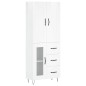 Highboard Hochglanz-Weiß 69,5x34x180 cm Holzwerkstoff Highboard Hochglanz-Weiß 69,5x34x180 cm Holzwerkstoff