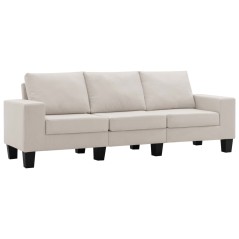 vidaXL 3-Sitzer-Sofa Creme Stoff