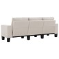 vidaXL 3-Sitzer-Sofa Creme Stoff vidaXL 3-Sitzer-Sofa Creme Stoff