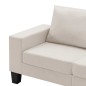 vidaXL 3-Sitzer-Sofa Creme Stoff vidaXL 3-Sitzer-Sofa Creme Stoff