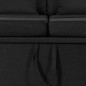vidaXL 4-Sitzer Ausziehbares Schlafsofa Stoff Schwarz vidaXL 4-Sitzer Ausziehbares Schlafsofa Stoff Schwarz
