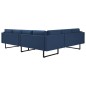 vidaXL Ecksofa Blau Stoff vidaXL Ecksofa Blau Stoff