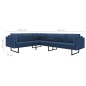 vidaXL Ecksofa Blau Stoff vidaXL Ecksofa Blau Stoff