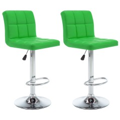 vidaXL Barhocker 2 Stk. Grün Kunstleder 