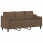 vidaXL 3-Sitzer-Sofa mit Hocker Braun 180 cm Stoff vidaXL 3-Sitzer-Sofa mit Hocker Braun 180 cm Stoff