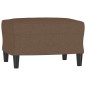 vidaXL 3-Sitzer-Sofa mit Hocker Braun 180 cm Stoff vidaXL 3-Sitzer-Sofa mit Hocker Braun 180 cm Stoff