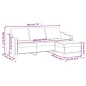 vidaXL 3-Sitzer-Sofa mit Hocker Braun 180 cm Stoff vidaXL 3-Sitzer-Sofa mit Hocker Braun 180 cm Stoff