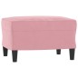 vidaXL Sessel mit Hocker Rosa 60 cm Samt vidaXL Sessel mit Hocker Rosa 60 cm Samt