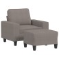 vidaXL Sessel mit Hocker Taupe 60 cm Stoff vidaXL Sessel mit Hocker Taupe 60 cm Stoff
