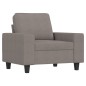 vidaXL Sessel mit Hocker Taupe 60 cm Stoff vidaXL Sessel mit Hocker Taupe 60 cm Stoff