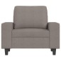 vidaXL Sessel mit Hocker Taupe 60 cm Stoff vidaXL Sessel mit Hocker Taupe 60 cm Stoff