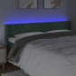 vidaXL LED Kopfteil Dunkelgrün 163x16x78/88 cm Samt