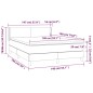 vidaXL Boxspringbett mit Matratze Dunkelgrün 140x190 cm Samt vidaXL Boxspringbett mit Matratze Dunkelgrün 140x190 cm Samt