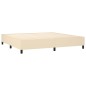 vidaXL Boxspringbett mit Matratze Creme 200x200 cm Stoff vidaXL Boxspringbett mit Matratze Creme 200x200 cm Stoff