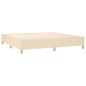 vidaXL Boxspringbett mit Matratze Creme 200x200 cm Stoff vidaXL Boxspringbett mit Matratze Creme 200x200 cm Stoff