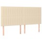 vidaXL Boxspringbett mit Matratze Creme 200x200 cm Stoff vidaXL Boxspringbett mit Matratze Creme 200x200 cm Stoff