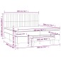 vidaXL Boxspringbett mit Matratze Creme 200x200 cm Stoff vidaXL Boxspringbett mit Matratze Creme 200x200 cm Stoff
