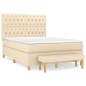 vidaXL Boxspringbett mit Matratze Creme 140x200 cm Stoff vidaXL Boxspringbett mit Matratze Creme 140x200 cm Stoff