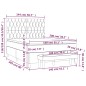 vidaXL Boxspringbett mit Matratze Creme 140x200 cm Stoff vidaXL Boxspringbett mit Matratze Creme 140x200 cm Stoff