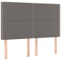 vidaXL Boxspringbett mit Matratze Grau 140x190 cm Kunstleder vidaXL Boxspringbett mit Matratze Grau 140x190 cm Kunstleder